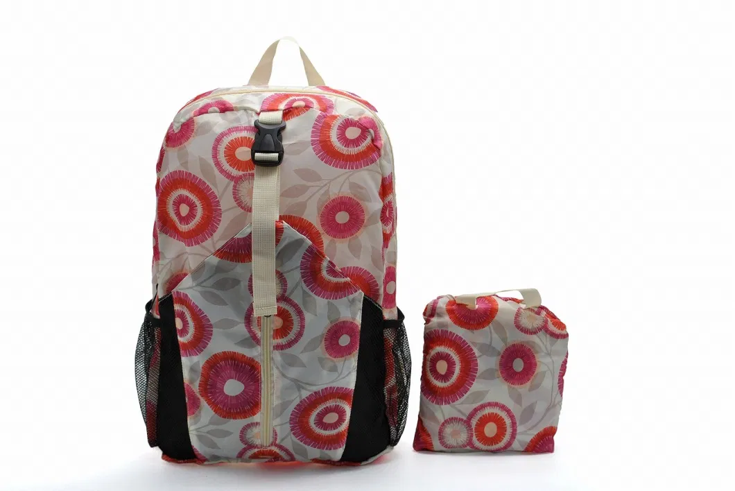 Candy Style Print Cute Girl Waterproof Nylon Travel Backpack Large Cartoon Female Student Colorful School Bag