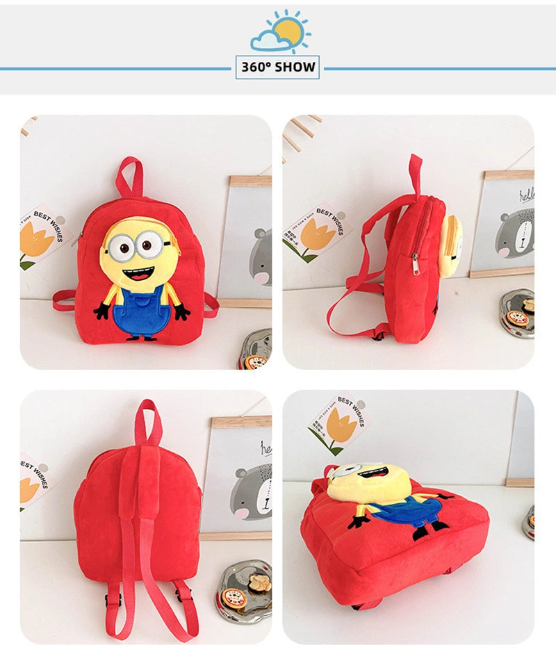 Best-Price Soft Plush Small Bag Cartoon Cute Yellow Backpack for Toddler