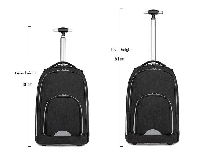 Men Wholesale Customized Wheel Trolley Travel Bag Backpack Rolling Travel Backpack Business Backpack