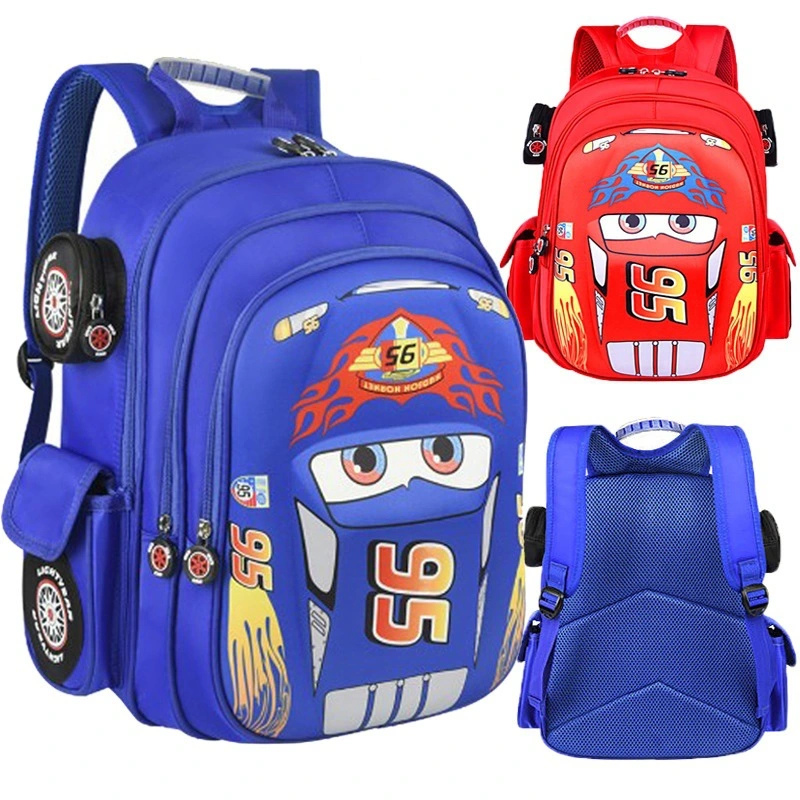 Lightweight 3D Car Nylon Children&prime;s Schoolbag Kindergarten Baby Car Style Boy&prime;s School Backpack