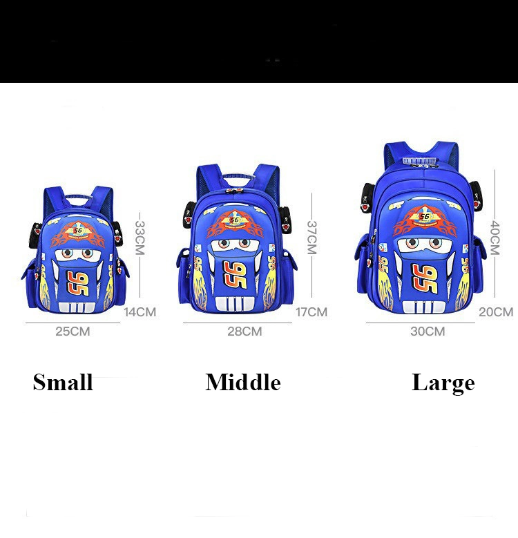 Lightweight 3D Car Nylon Children&prime;s Schoolbag Kindergarten Baby Car Style Boy&prime;s School Backpack