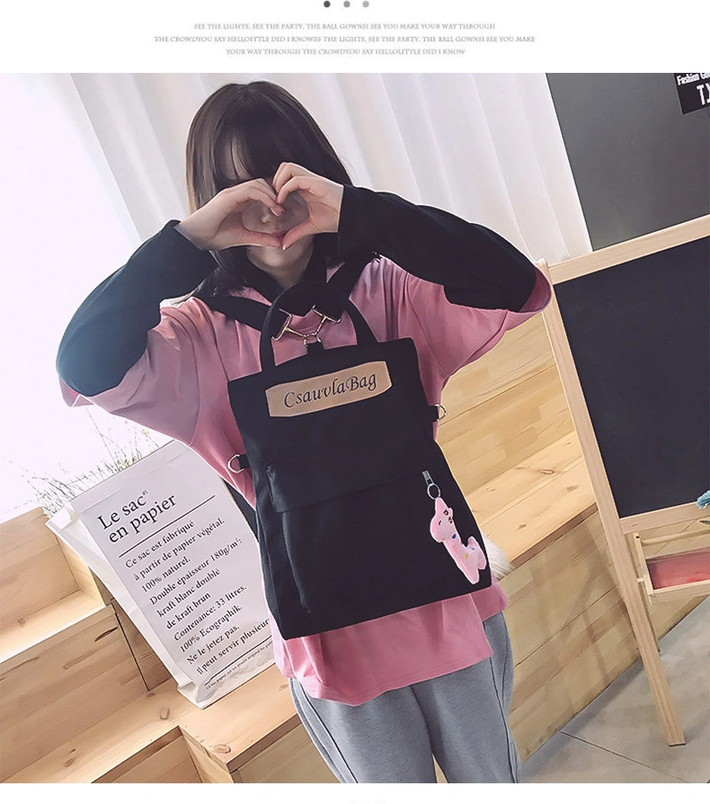 Fashion Backpack Canvas Women Backpack Anti-Theft Shoulder Bag New School Bag for Teenager Girls