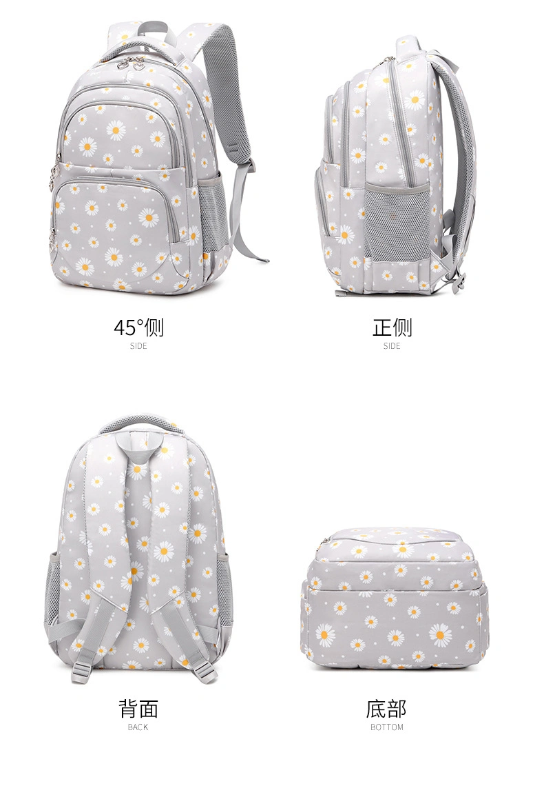 Three-Piece Sets Fashion Girl Waterproof Primary Child School Student Bag Backpack with Lunch and Pencil Pen Bag