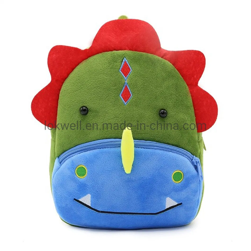 3D Cartoon Dinosaur Plush Children Backpack Schoolbag Toys