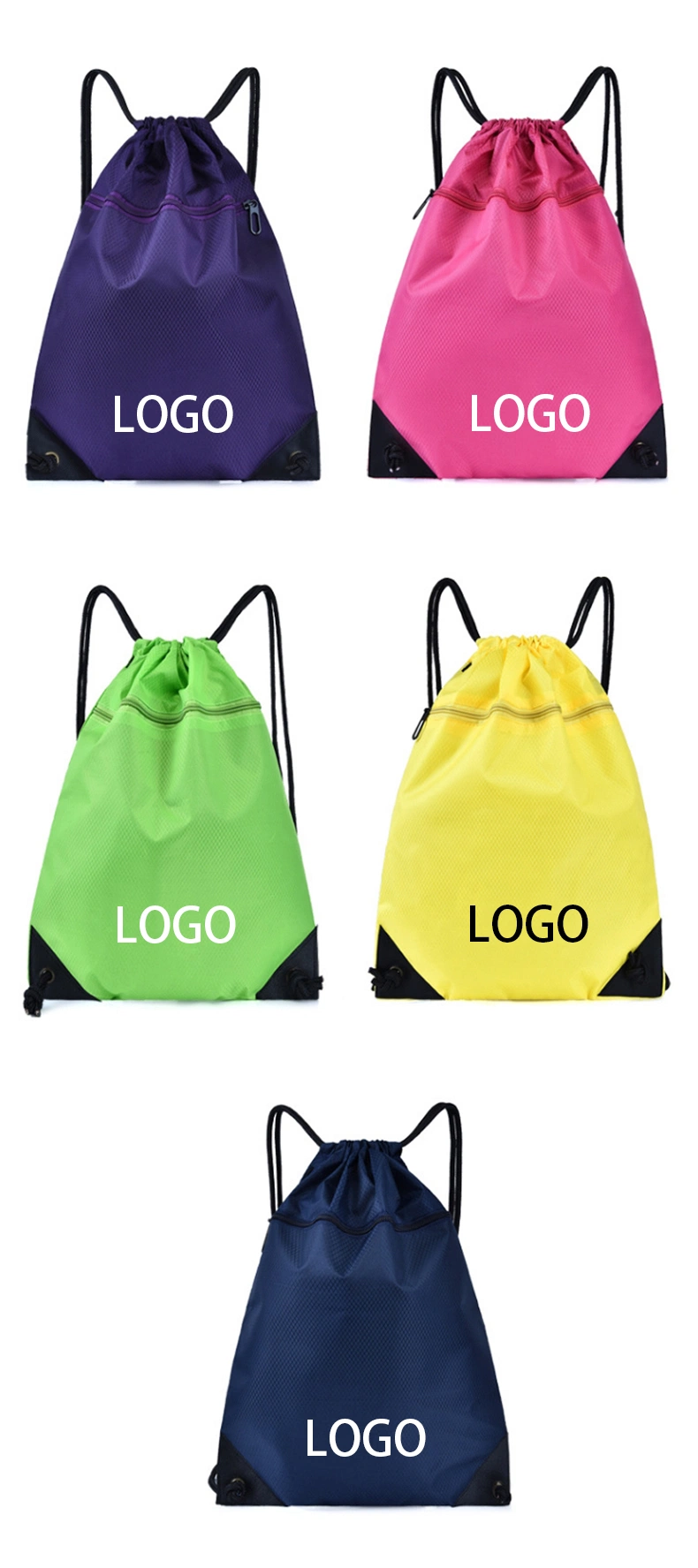 Cheap Price Kids Party Sports Plain Drawstring Backpack for Party Gym Sport Trip