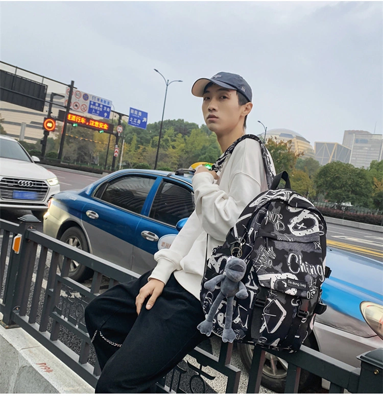 2023 Fashion Trend Personality Graffiti Large Capacity Exquisite Backpack Boys and Girls