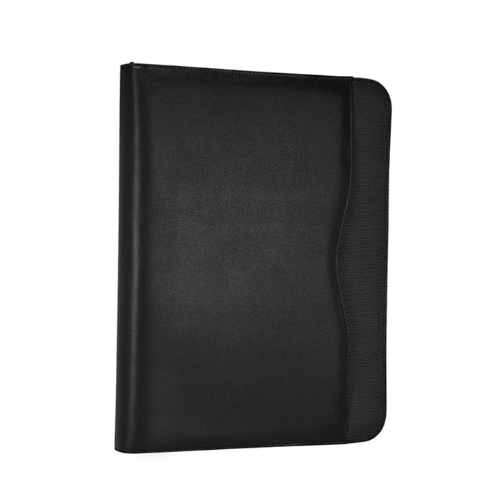 Personalized 3 Ring Binder Portfolio Stylish Leather Briefcase with Hidden Type Handles