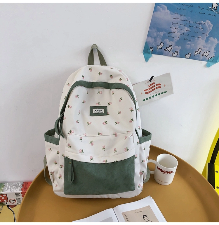 Fashion Little Cute Flowers Printed Travel School Casual Backpack