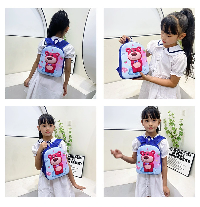 New Cool Small Animal Cartoon Cute Children&prime;s Book Waterproof Spine-Protective Lightweight Backpack