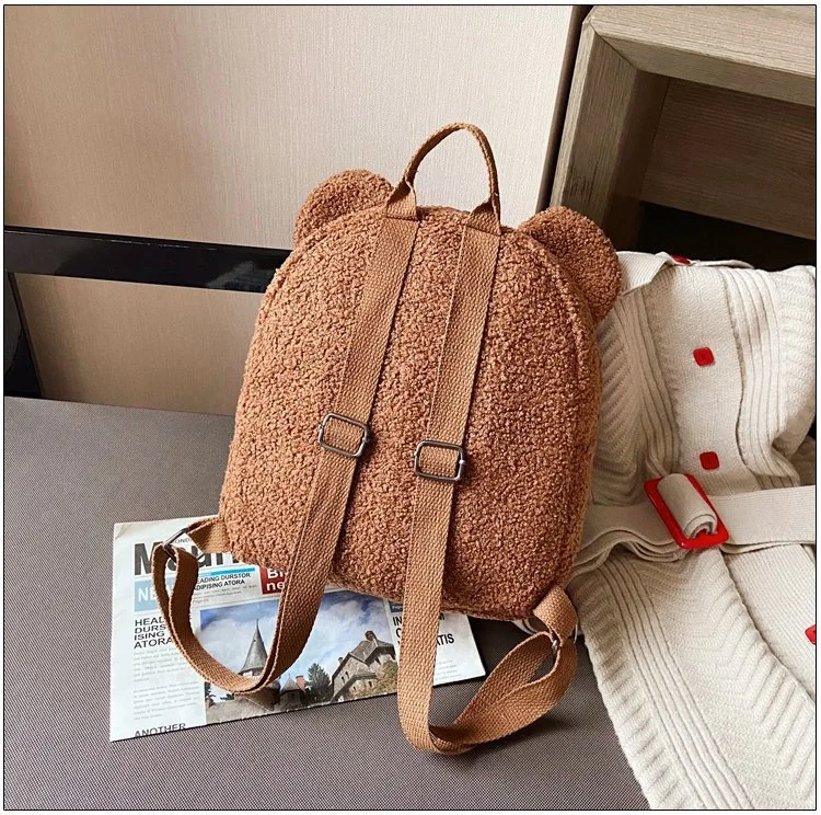 Plush Teddy Bear Backpack Kids Cartoon Book Bags Toddler School Backpack Bags Cute Children Schoolbag Mini Plush Backpack