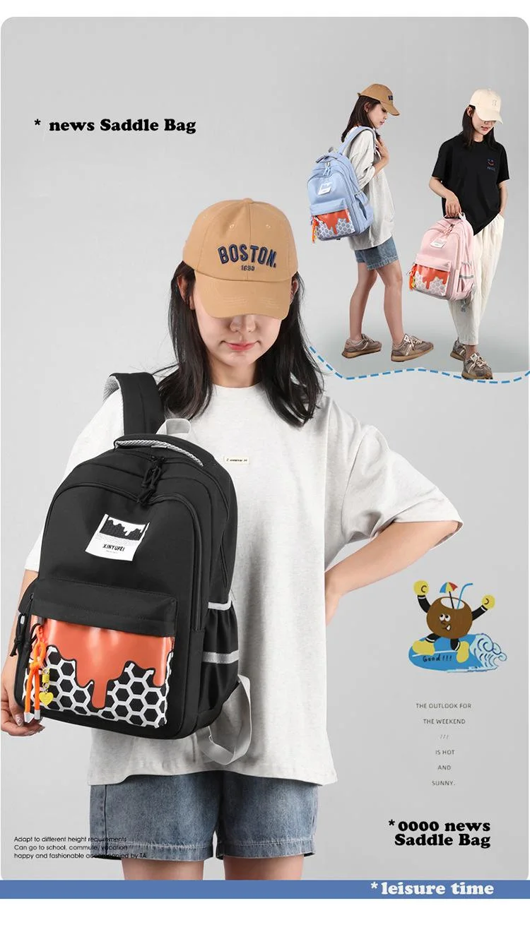 Custom New Teenage Outdoor School Bag Girls Multi-Layer Leisure Cute Backpack