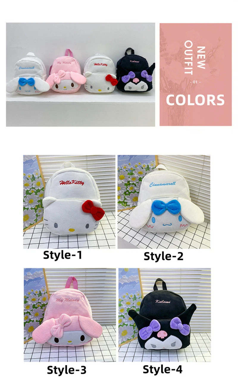 Cinnamoroll Cartoon Sac a DOS Bag Custom Plush Backpack for Kids Toddlers