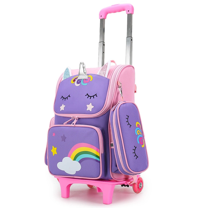 Wholesale Trolley Children School Backpack with Wheels, School Trolley Bag, Trolley School Bag