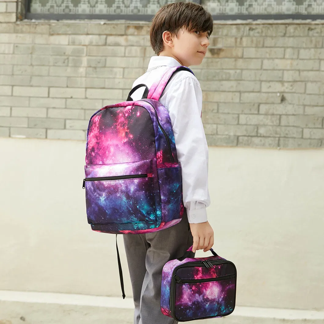 Full Print Bag Set Cute Backpack Boys Girls School Tie Dye Bag Bookbags