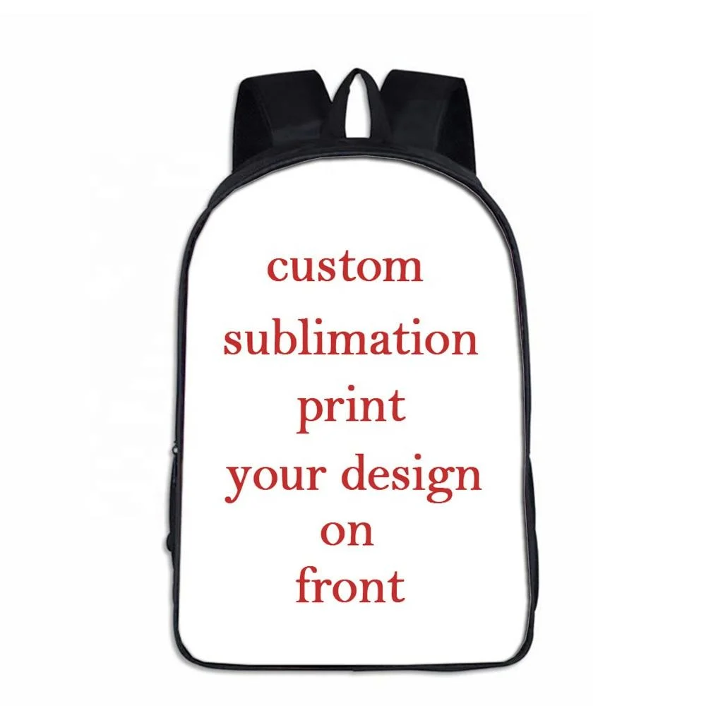 Low MOQ Customized Carton 3D Printing Backpack Men Women Children Student School Print Bag