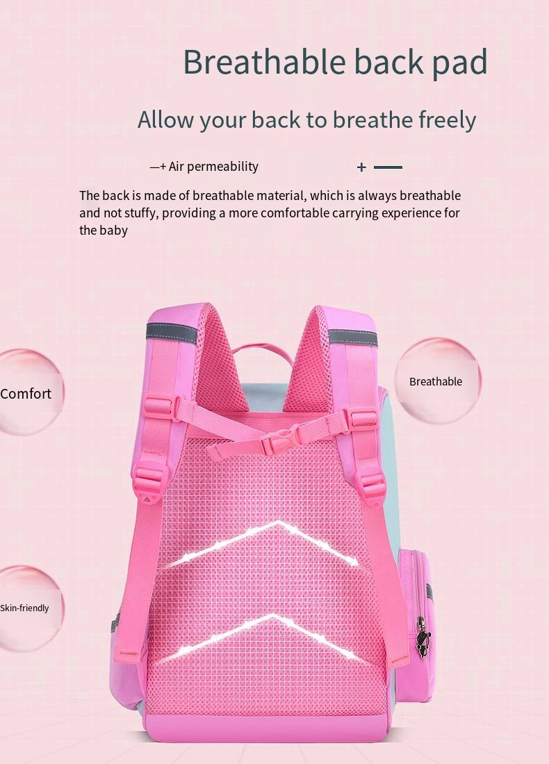 Children&prime;s Backpack Shoulder Space Spine Relief Lightweight Bag Printing Logo