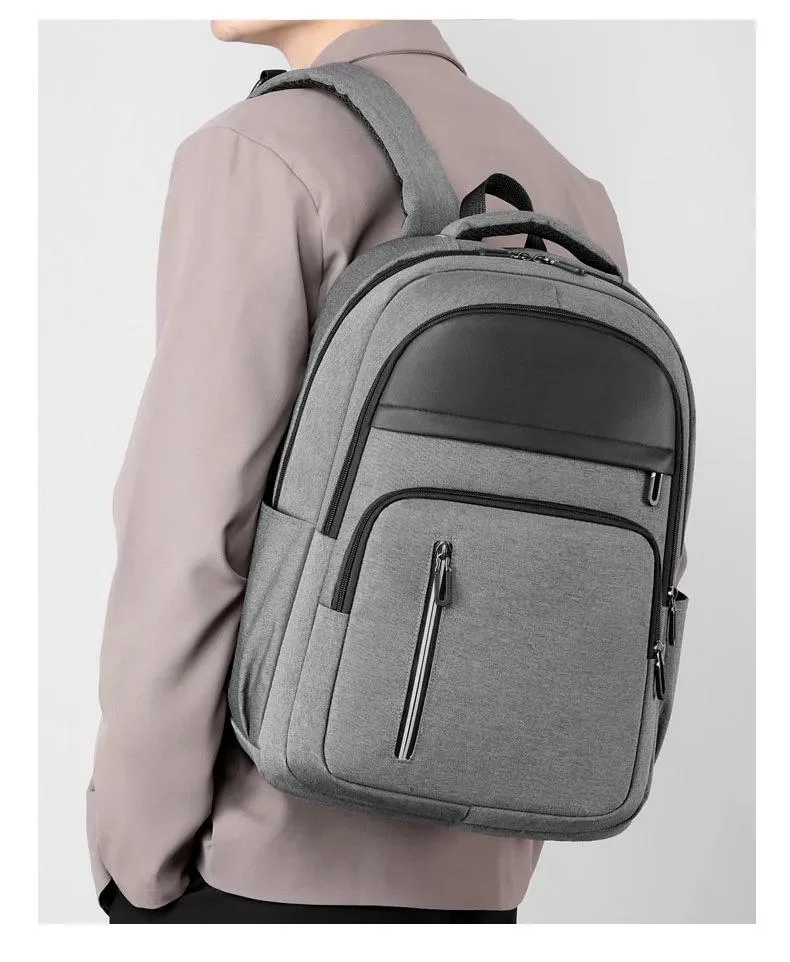 Men Multifunctional 15.6 Inch Laptop Backpack Travel Notebook Bag Business USB Fashion School Bag Pack for Male Women Female