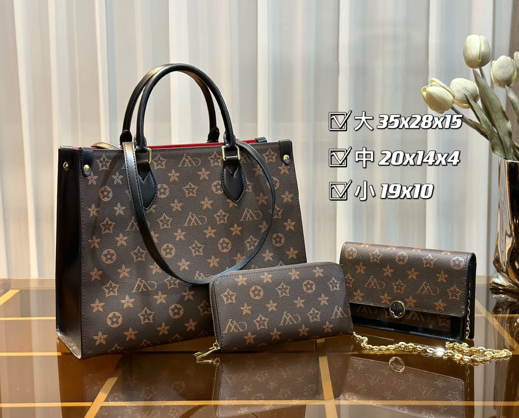 (3 bags for one group) Lady Design Luxury Wholesale Replicas Leather Handbag Fashion Shoulder Tote Bag Discounted Sales