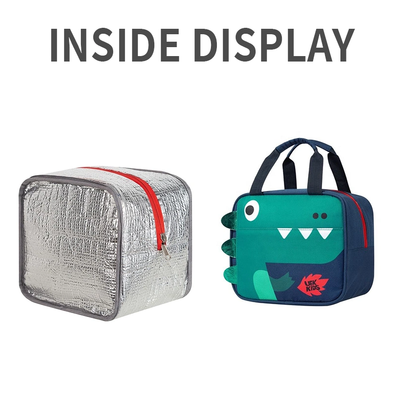 Monster -Shaped Cute Lunch Bag with Aluminum Film Can Bring Lunch Insulation Cooler Bag for Kids and Boys&Girls