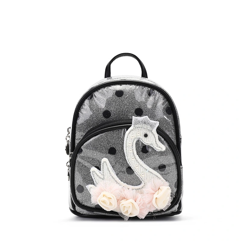 Shiny Glitter Leather Cute Boy and Girl Kindergarten Backpack Doll Tiny Backpack