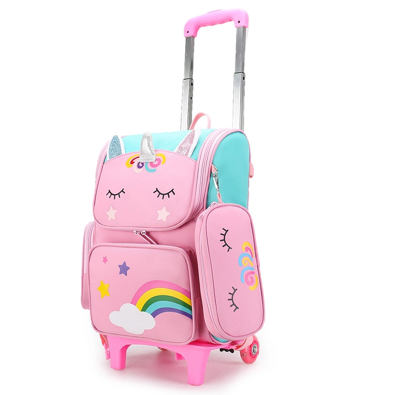 Wholesale Trolley Children School Backpack with Wheels, School Trolley Bag, Trolley School Bag