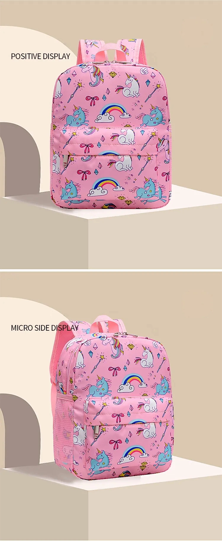 Wholesale Kindergarten Student School Bag Children Girls Cute Unicorn Schoolbag Backpack