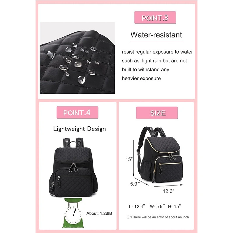 2024 New Mommy Bag Female Multi-Functional Large Capacity Shoulder Fashion Mother and Child Bag Pregnant Women Travel Backpack