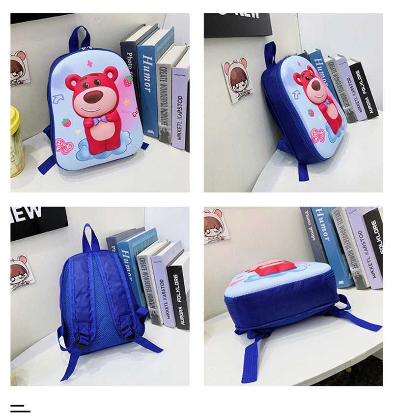 New Cool Small Animal Cartoon Cute Children&prime;s Book Waterproof Spine-Protective Lightweight Backpack