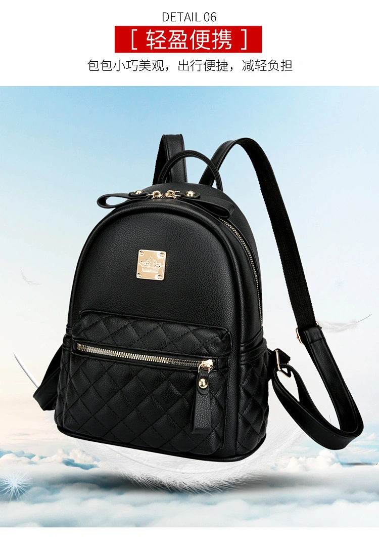 Custom XP2001fashion Rhombus Small Backpack PU Leather Women Backpack for Women