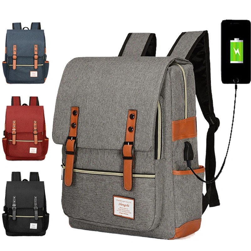 Male Bag Trend Backpack Men&prime;s Casual Hipster Commuter Computer Backpack High School Junior High School Students Backpack