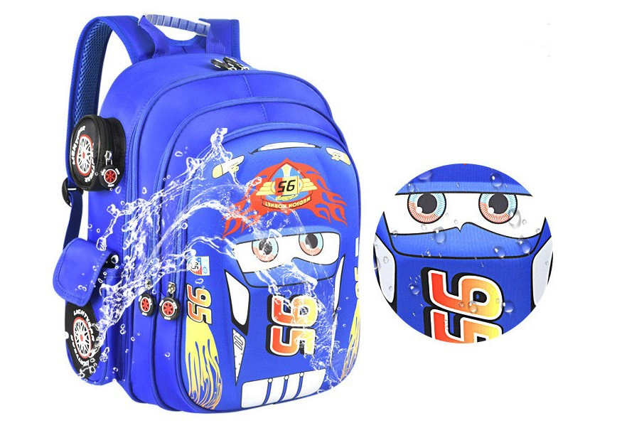 Lightweight 3D Car Nylon Children&prime;s Schoolbag Kindergarten Baby Car Style Boy&prime;s School Backpack