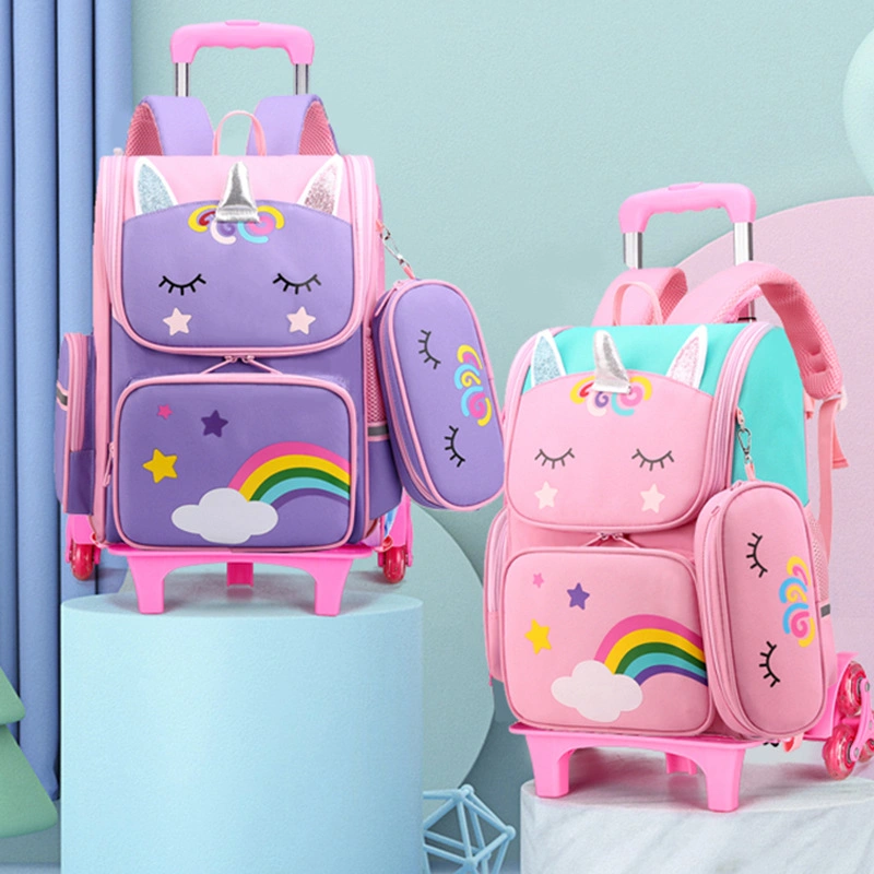 Wholesale Trolley Children School Backpack with Wheels, School Trolley Bag, Trolley School Bag