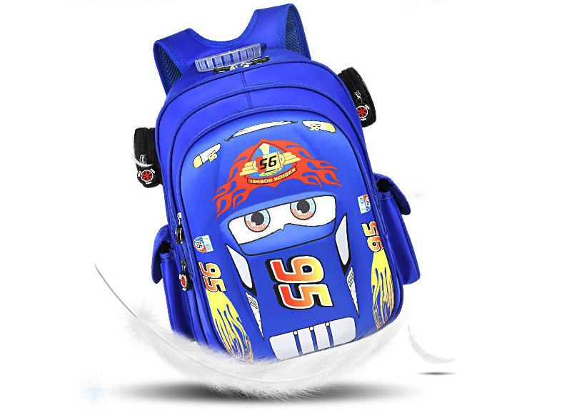 Lightweight 3D Car Nylon Children&prime;s Schoolbag Kindergarten Baby Car Style Boy&prime;s School Backpack