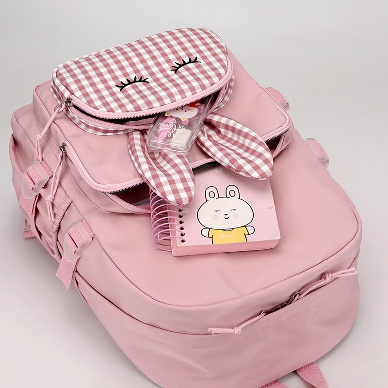 Rabbit Canvas Cute Large Capacity Women School Backpack for Teenagers Girls Boys