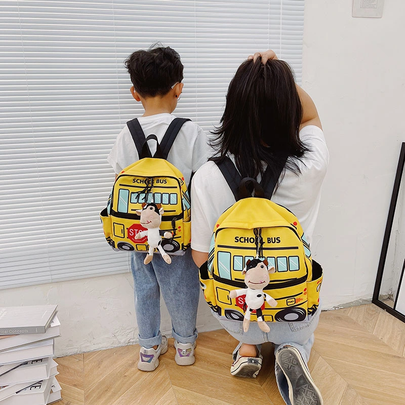 Xianghui Children&prime;s Backpack Korean Fashion Printed Car Bag Cartoon Parent-Child Travel Backpack