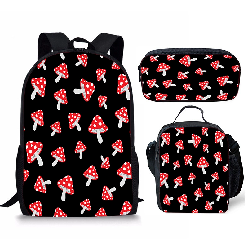 Kids Backpack Boys 3-Piece Anime Backpack Teen Bag + Lunch Box + Pencil Box Back to School Gift