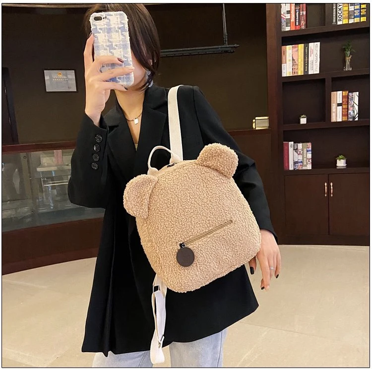 Fashion Bag School Backpack Bags Toddler Kids School Book Bags Teddy Bear Plush Backpack Cartoon Unisex Plush Backpack