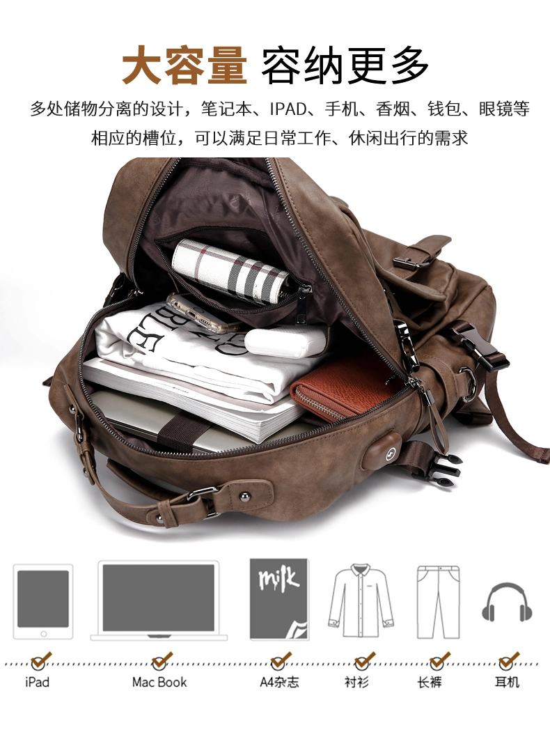 Customized Commuter Leisure 15 Inch Laptop Backpack, USB Charging Port School Backpack, Youth Backpack, Waterproof Travel Backpack