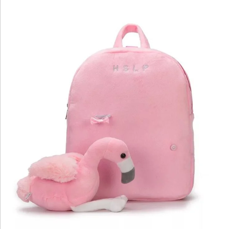 Children Toddler Preschool Backpack Plush Animal Cartoon Backpack Baby Kids School Satchel Travel Lunch Bags