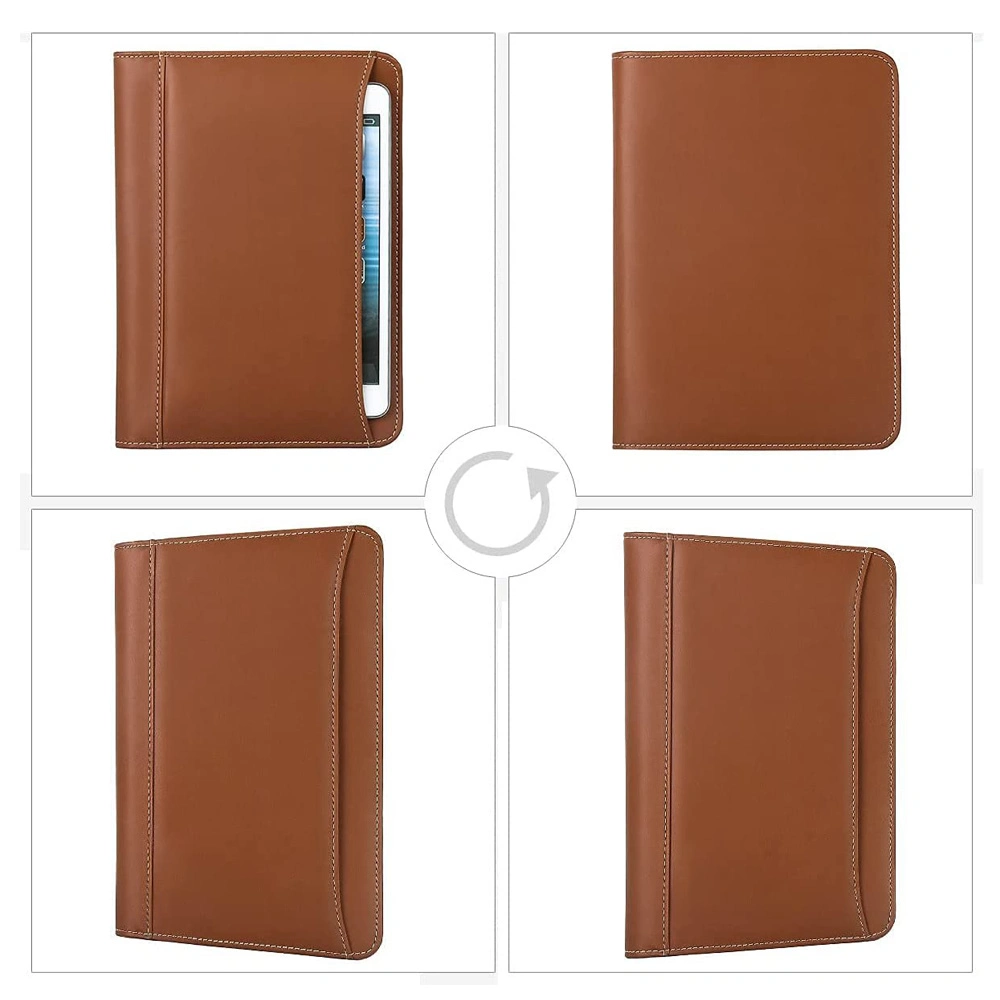 Personalized PU Leather Executive Folder Organizer A5 Padfolio Portfolio