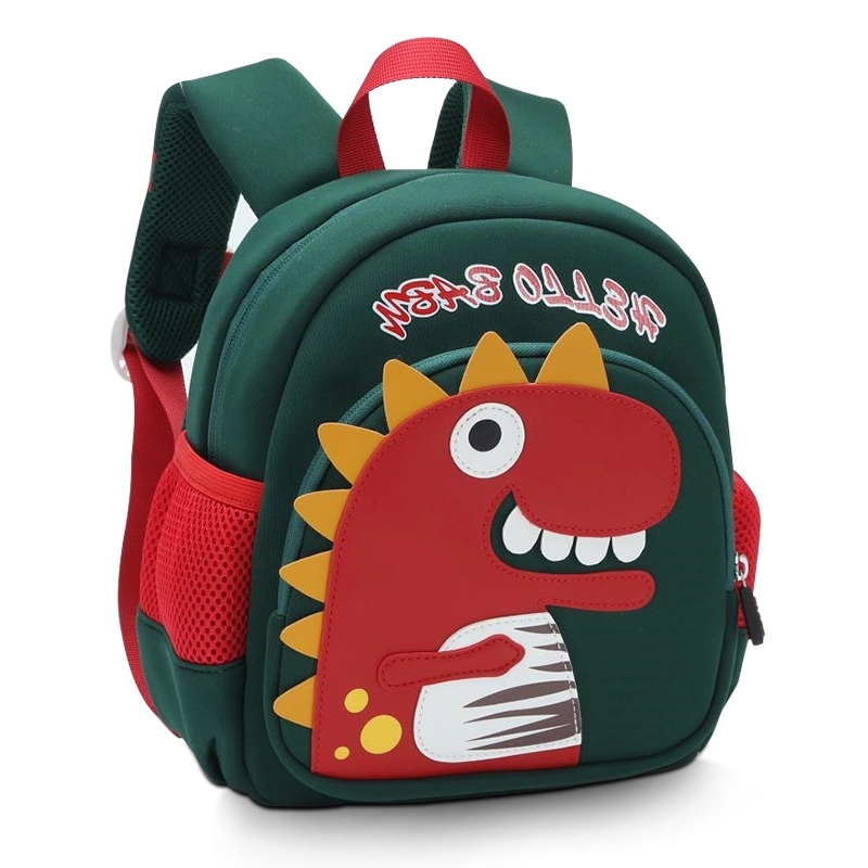 Custom Cute Cartoon Leather-Faced Dinosaur Backpack Preschool Kindergarten School Bag for Girls Boys