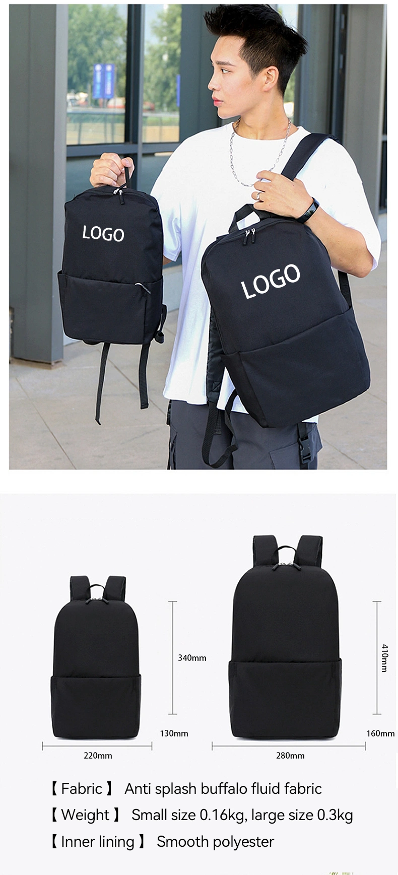 Children Boys Girls School Bags Bookbag Custom Logo Printing Polyester School Backpack