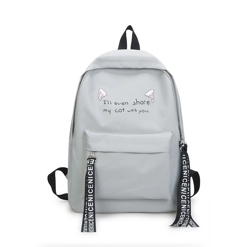 Little Fresh Canvas Schoolbag for Female High School Students Backpack