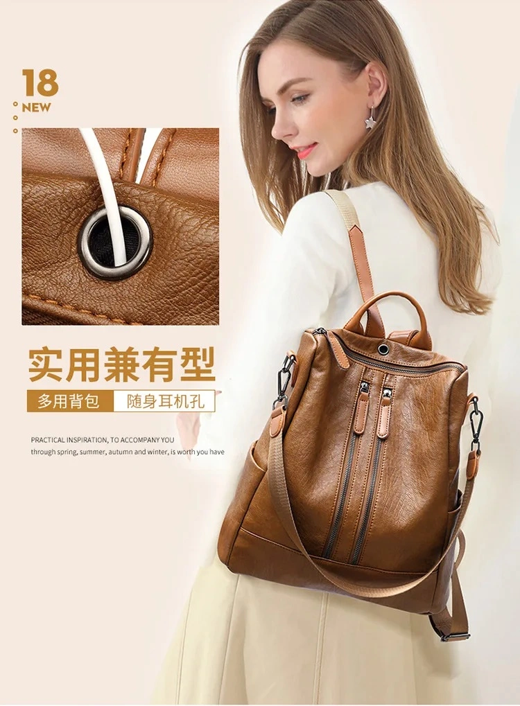 Backpack Female 2023 New Korean Version of The Bag Female Travel Bag Casual Dual-Purpose Backpack