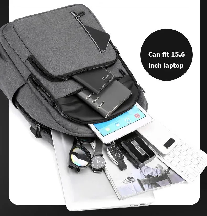 Men Multifunctional 15.6 Inch Laptop Backpack Travel Notebook Bag Business USB Fashion School Bag Pack for Male Women Female