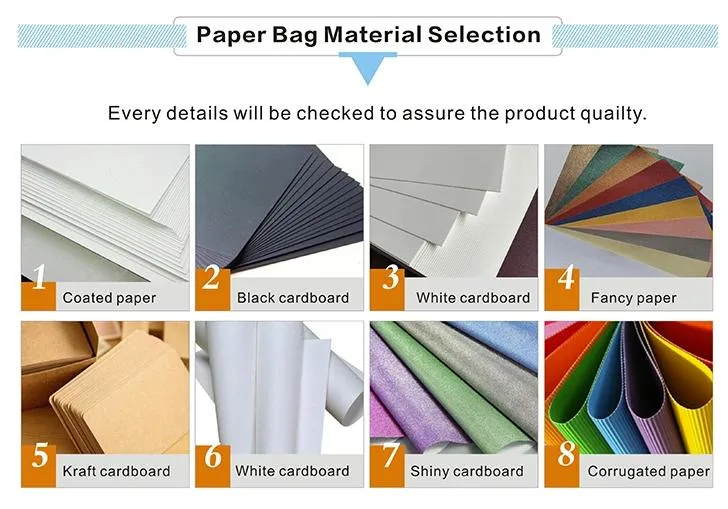 Compostable and Biodegradable Eco-Freindly Luxury Cardboard Kraft Paper Shopping Tote Bags with Ribbon Rope Handle for Gift Clothing Packaging