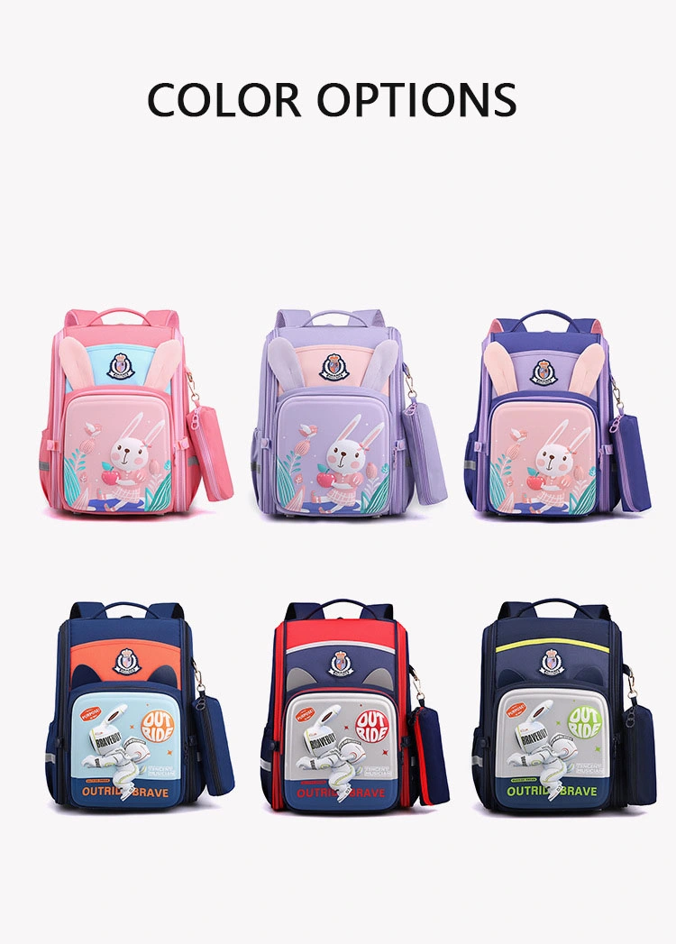 Lightweight Cute Rabbit Print Nylon School Backpack Bags Popular Backpack for Kids