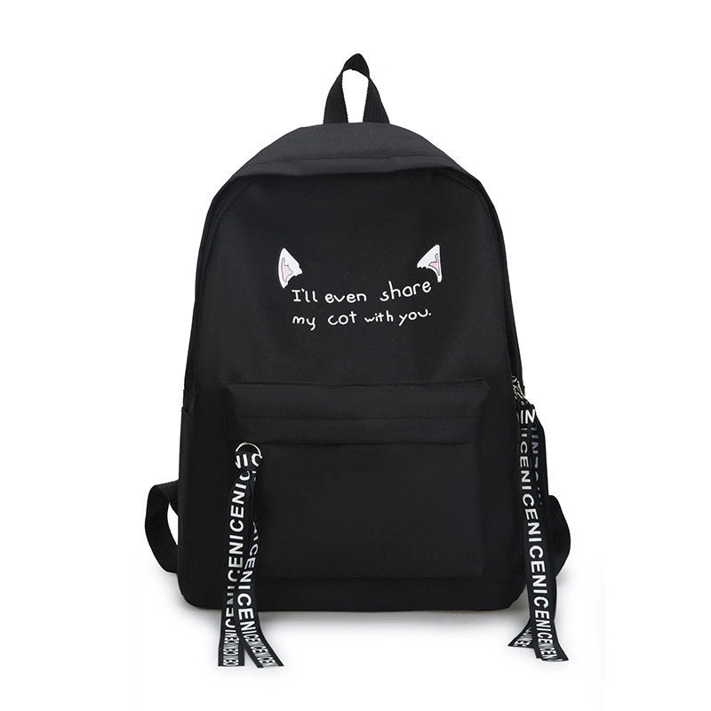 Little Fresh Canvas Schoolbag for Female High School Students Backpack