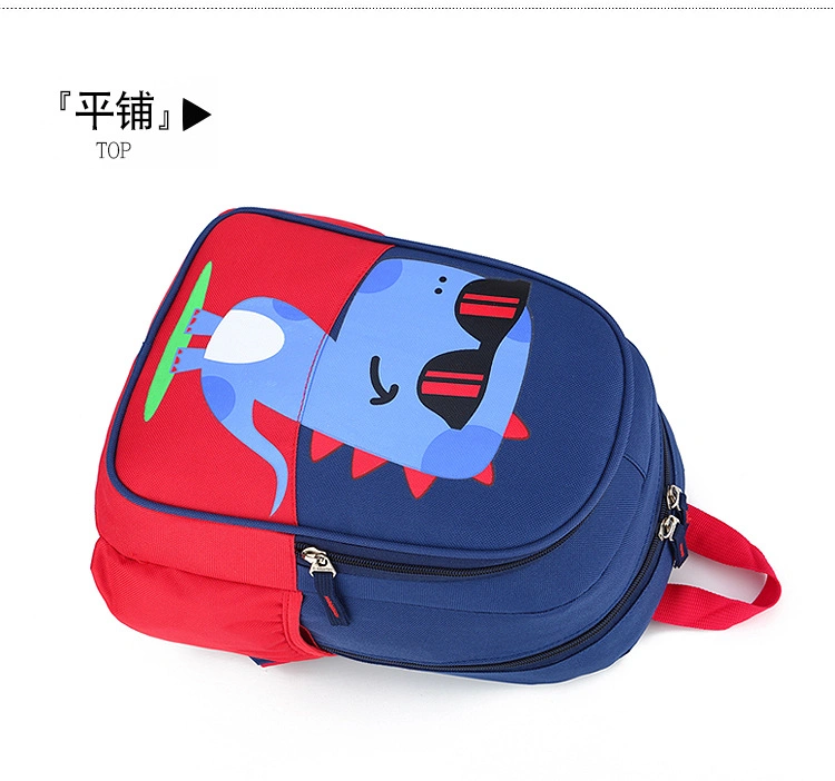 New Nylon Children&prime;s Shoulder Bag Cartoon Dinosaur Kindergarten Backpacks