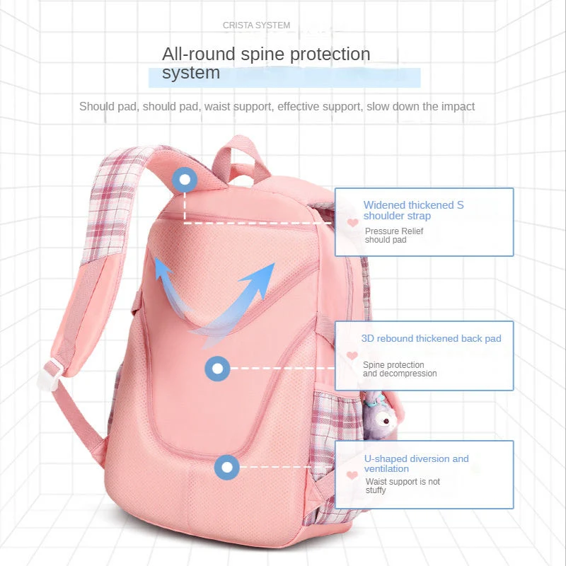 Best Selling Waterproof Lightweight Large-Capacity Lovely Pretty Backpack for Kids Teenagers Children Students